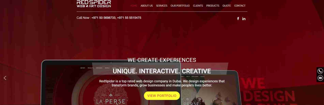 RedSpider Web and Art Design Cover Image